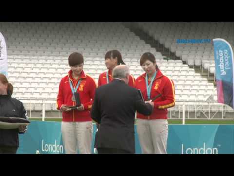 Women Team Award Ceremony - London Archery Classic Olympic Test Event 2011
