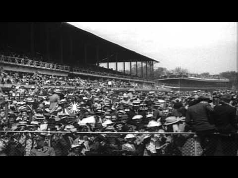 Racehorse Bold Venture wins the Kentucky Derby in Kentucky, United States. HD Stock Footage