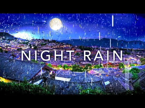 Relaxing Rain and Thunder Sounds, Night Rain 12 Hours Rainfall with Gentle Thunder for Sleep