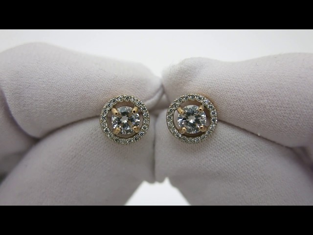 Срібні позолочені сережки пусети сжх106 Відео огляд