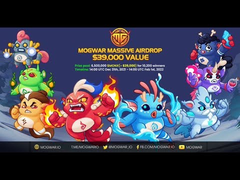 AIRDROP 600 $MONX MOGWAR METAVERSE CORRA VAI TERMINAR LOGO