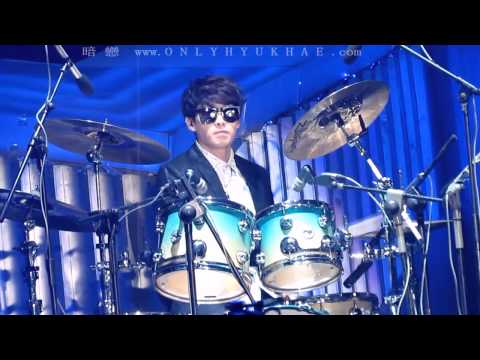[Fancam][HD]130302 SJM fanmeeting in ShangHai - EunHyuk Play Drum