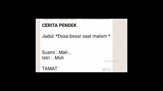 Download lagu story WA CERITA PENDEK malam Jumat Dosa besar Istri menolak ajakan suami😂 mp3