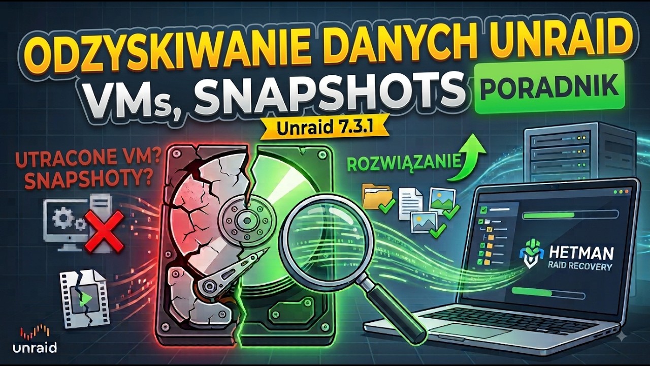 Jak odzyskać usunięte maszyny wirtualne, snapshoty i dane systemów-gości na Unraid 7.3.1