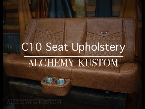 Custom Distressed Leather C10 Seat Upholstery Process Alchemy Kustom