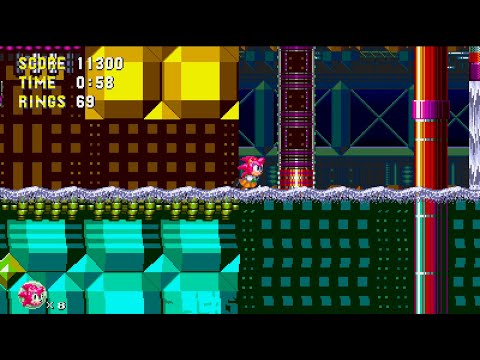 Sonic Triple Trouble "16-Bit": Tidal Plant Zone Act 1 (Amy) [4K]