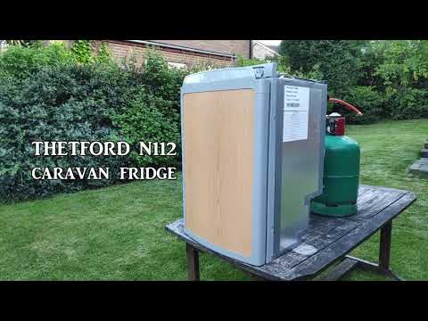SOLD - Thetford N112 Caravan Fridge - Gas Demonstration
