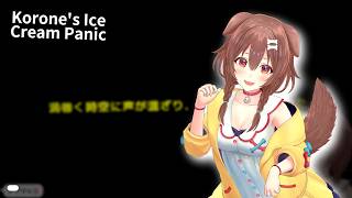 Korone's Ice Cream Panic: Scream to Control It!【Hololive】