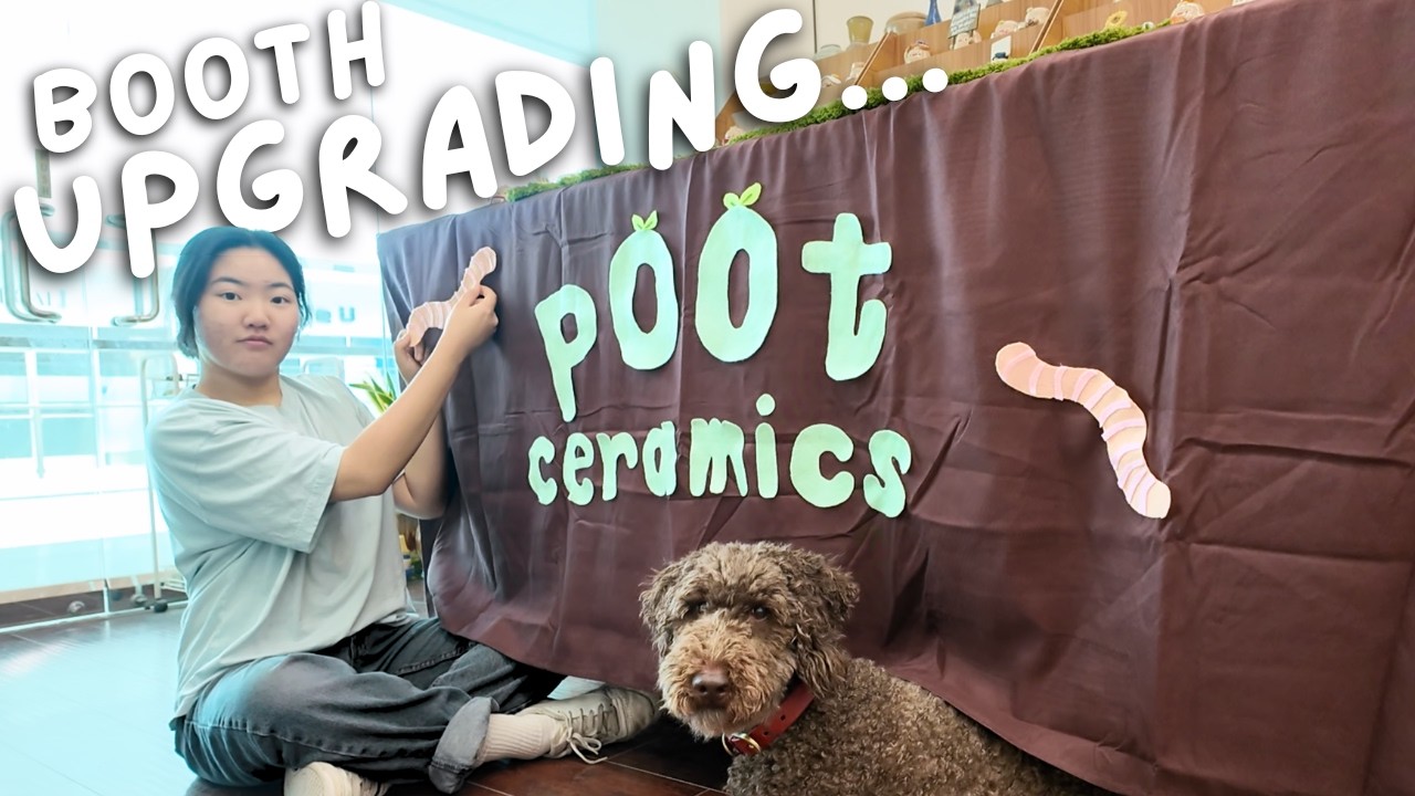 Leveling Up Our Art Market Booth Setup! (Painting Signs, DIY Table Cloth, etc.) | Tato Diaries 🌱