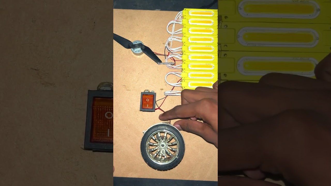 Powering Ten Led Light and Mini Drone Motor with Metal Gear Motor #tech #dcmotor