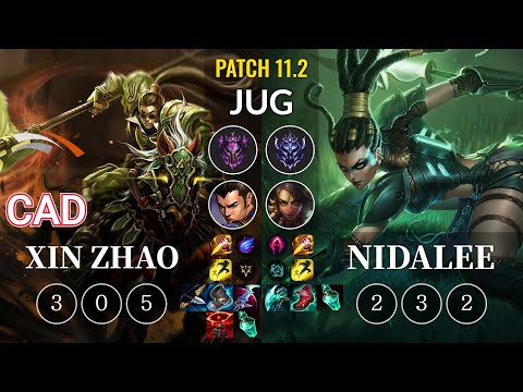 HLE CaD Xin Zhao vs Nidalee Jungle - KR Patch 11.2
