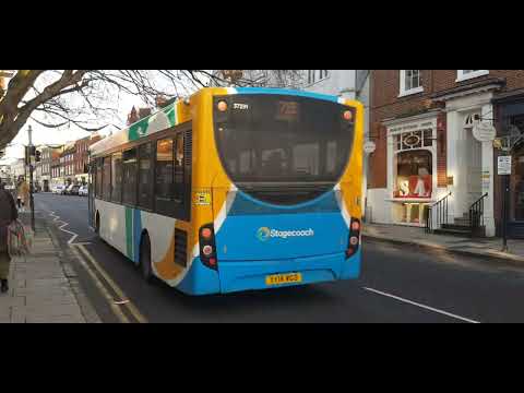 Here is the new livery stagecoach bus 37291 on the number 715 in Guildford Sunday 9 January 2022