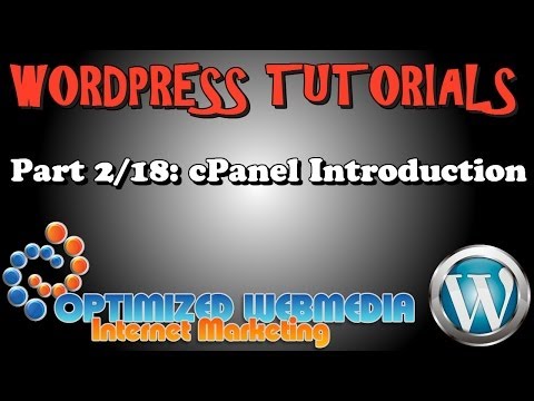 WordPress Tutorials for Beginners - Part 2/18: cPanel Introduction