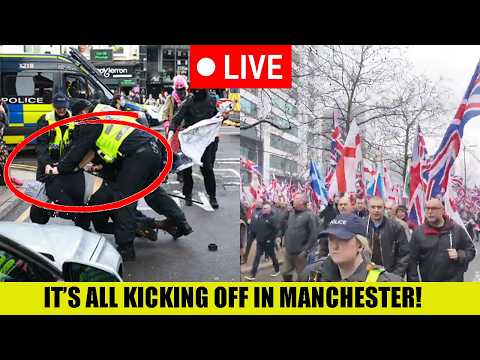 🚨BREAKING: CHAOS Erupts As ANTIFA Attack British Patriots In Manchester!!