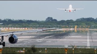 Heavy Traffic at World&#39;s second busiest single runway London Gatwick Airport 4K video