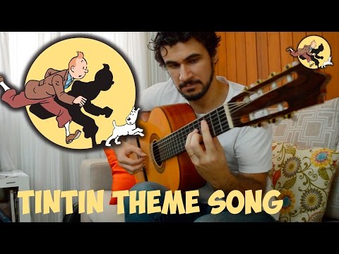 The Adventures of Tintin theme song - Fingerstyle Guitar (Marcos Kaiser) #80