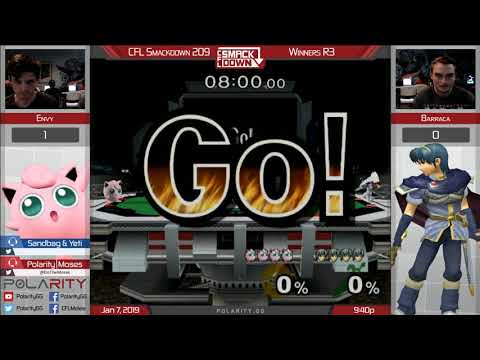 CFL Smackdown 209 Melee - Envy (Jigglypuff) vs Barraca (Marth) - Winners R3