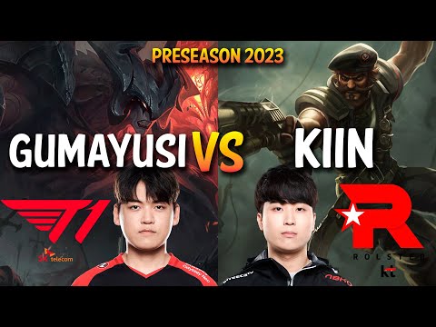 T1 Gumayusi vs KT Kiin - AATROX vs GANGPLANK Top - KR Ranked
