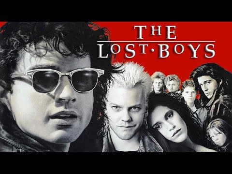 The Lost Boys trailer image focused on the vampire gang in leather on the Santa Carla boardwalk