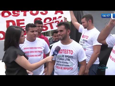 O DIA NEWS 10 03 20  Motoristas por aplicativo protestam por reducão do ICMS dos combustiÌveis