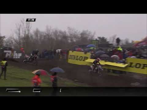 Jago Geerts passes Maxime Renaux - MX2 Race 1 - MXGP of The Netherlands 2020