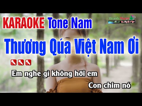 Thương Quá Việt Nam Ơi Karaoke Tone Nam Dễ Hát - Karaoke Nhạc Sống Thanh Ngân