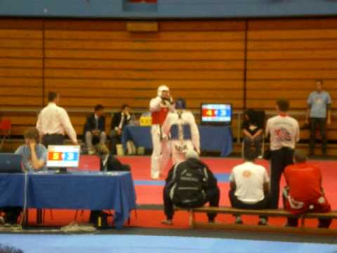 taekwondo belgium open 2009.aaron cook vs iran team