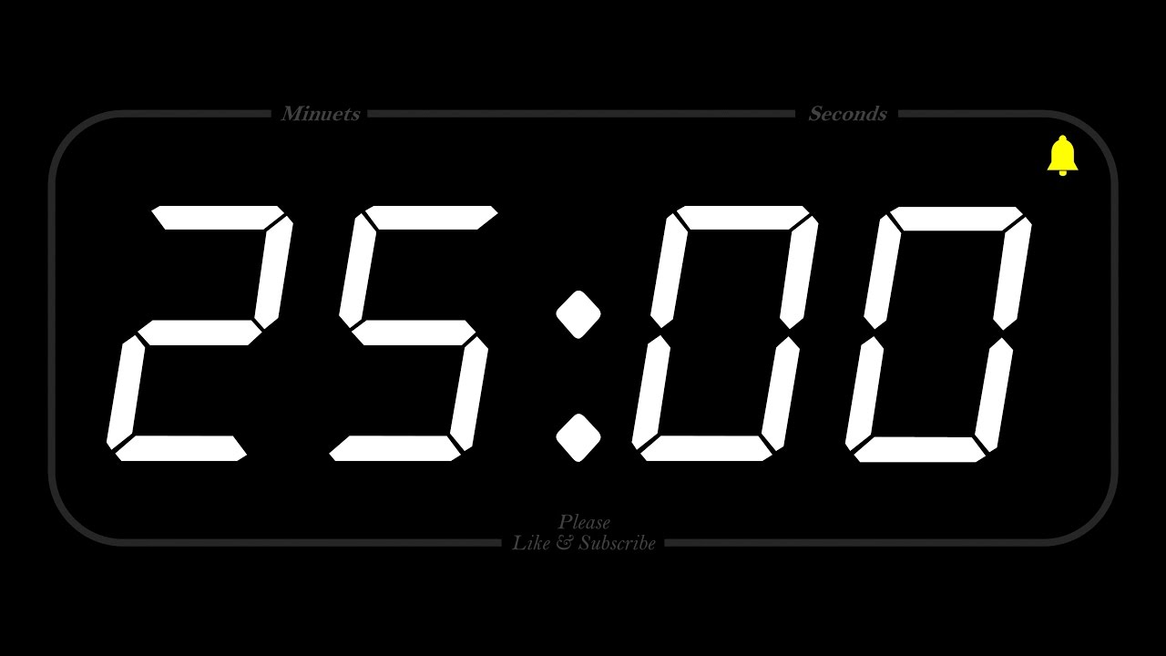 25 MINUTE - TIMER & ALARM - Full HD - COUNTDOWN