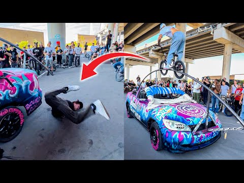 BMX Grind Over Anthony Panza's Car! (Don Of The Streets)