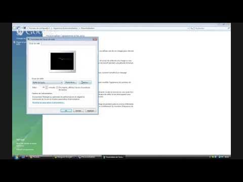 comment regler l'ecran de veille sur vista