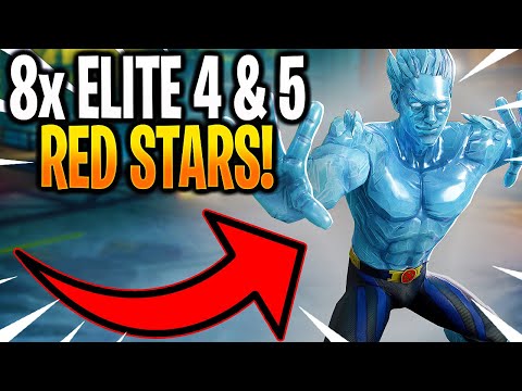 *NEW* 8x ELITE 4 & ELITE 5 ICEMAN RED STAR ORBS! - MARVEL Strike Force - MSF
