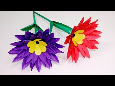 Handcraft: How to Make Beautiful Colorful Paper Stick Flower|Stick Flower|Jarine's Crafty Creation Video