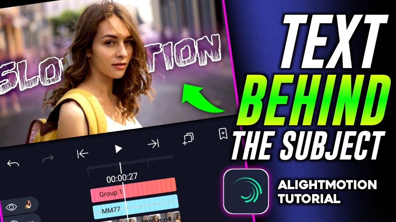How to place Text behind the object🔥 | 2021 new method | easiest way | alightmotion masking tutorial