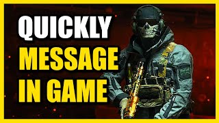 How to Quickly TEXT Chat in GAME in COD MODERN WARFARE 3 (Controller Tutorial)