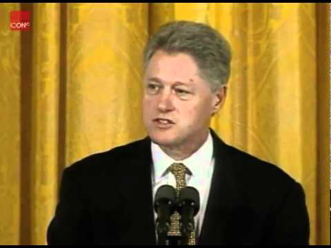 Bill Clinton apologizing for his affair with Monica Lewinsky