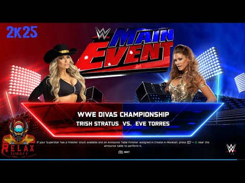 WWE Trish Stratus Vs Eve Torres for WWE Divas Championship (2k25) 