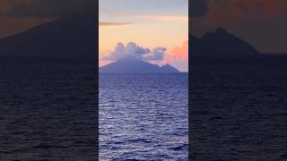 Cruise Shorts - Sunrise over the Eastern Caribbean Islands of St Maarten, Saba and Anguilla
