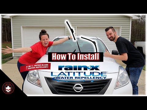 [EASY] How To Install Rain X Latitude Wiper Blades | Large J-Hook | 2014 Nissan Versa