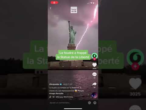 La foudre frappe la statue de la liberté ‼️#shorts #tendance #tiktok