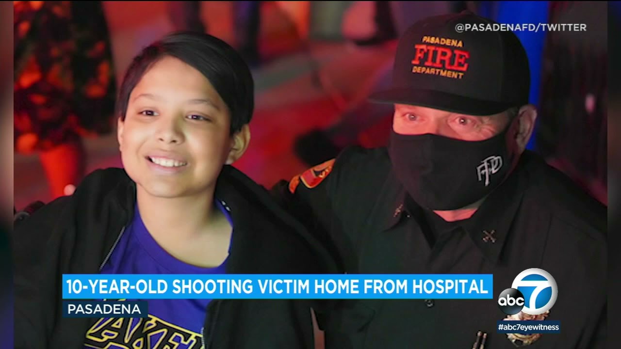 10-year-old boy shot in Pasadena recovering at home after spending weeks in hospital| ABC7