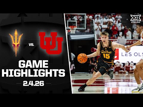 Arizona State vs. Utah Game Highlights | 2025-26 Big 12 Men’s Basketball