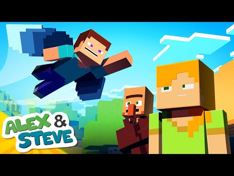 STEVE CAN FLY - Alex and Steve Life (Minecraft Animation)