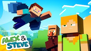 ✈️ HOW TO FLY, STEVE STYLE!! | The Minecraft Life of Alex & Steve | Minecraft Animation