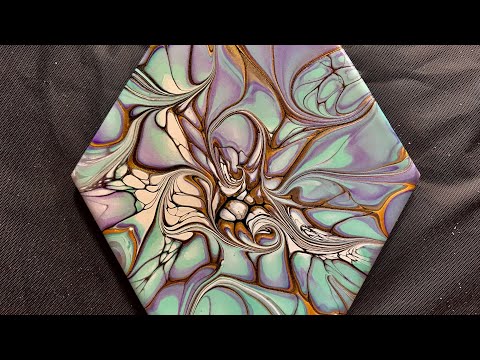 700 Modified Bloom Coaster Series 4 of 4 ~ Acryrlic Fluid Art