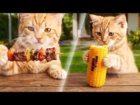 Mama Cat Trims Fur on the Farm and Makes Tiger 🐯 Hat Far kitnes For At Home 🏠