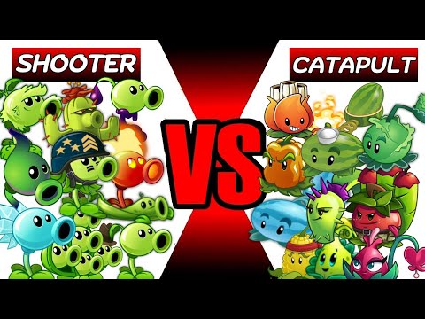 PVZ 2 Challenge - All Shooter Plants Vs All Pult Plants Max - How Many Plants Will Win?#pvz #pvz2