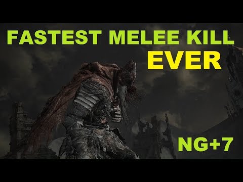 Dark Souls III - Slave Knight Gael - FASTEST Melee Kill Ever - SOLO, NO DAMAGE [NG+7]
