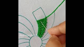 Flores Fáciles: Bordado a Mano Usando Puntadas BásicasFlower Embroidery !!! Double Chain Stitch