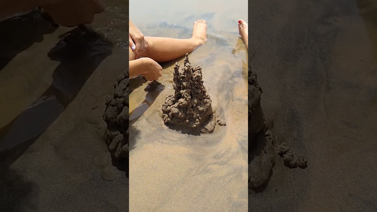 Building Sand Castles in Pondicherry – Traveling in India #shorts