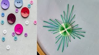 Button kamal flower embroidery hand work Design new ideas|Fashion 2025 |video viral.
